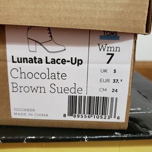 Tom's Lunata Lace-up Suede Booties